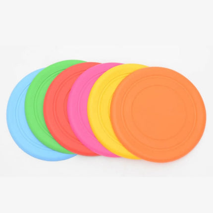 Colorful Silicone Flying Disk Dog Toy - wnkrs