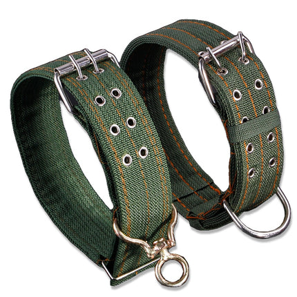 Cute Solid Army Green Canvas Dog's Collar - wnkrs