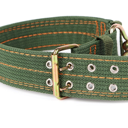 Cute Solid Army Green Canvas Dog's Collar - wnkrs
