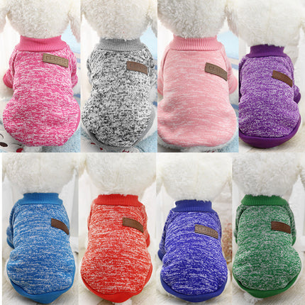 Warm Cotton Melange Color Dog’s Sweater - wnkrs