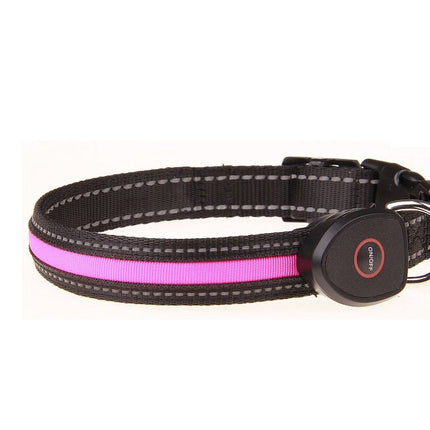 Cute Rechargeable LED Luminous Nylon Dog Collar - wnkrs