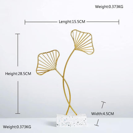 Iron Palm Leaf Ornament in Gold - wnkrs