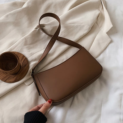 Women's Solid Color Small PU Leather Bag - Wnkrs