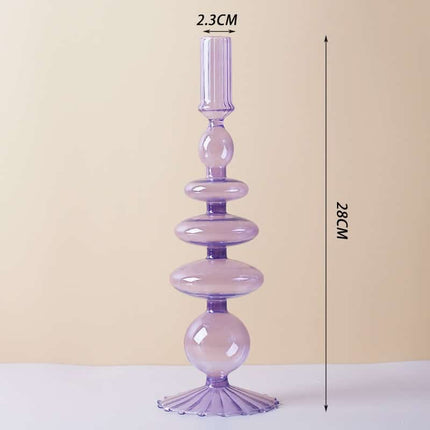 Nordic Multicolored Glass Candle Holder - wnkrs