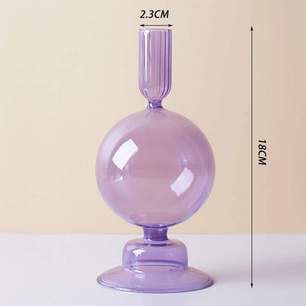 Nordic Multicolored Glass Candle Holder - wnkrs