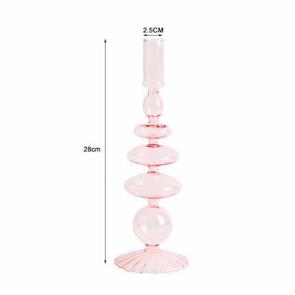 Nordic Multicolored Glass Candle Holder - wnkrs