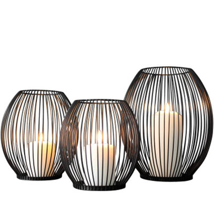 Black Coffee Table Iron Candle Holder - wnkrs