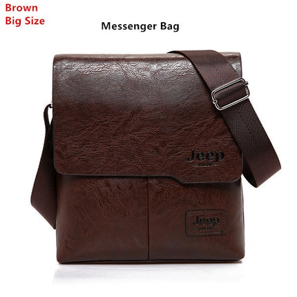 Men's Leather Messenger Bag with Phone Case - Wnkrs