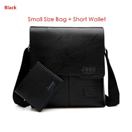 Men's Leather Messenger Bag with Phone Case - Wnkrs