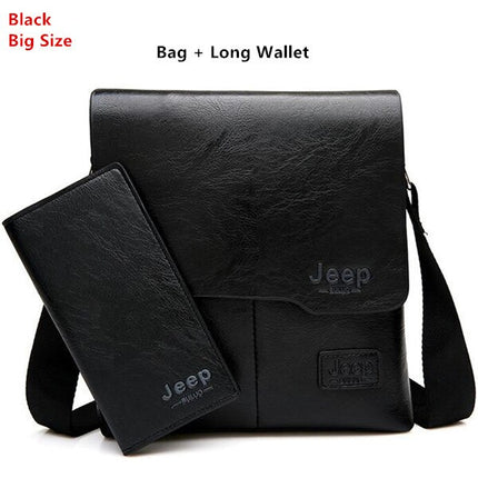 Men's Leather Messenger Bag with Phone Case - Wnkrs