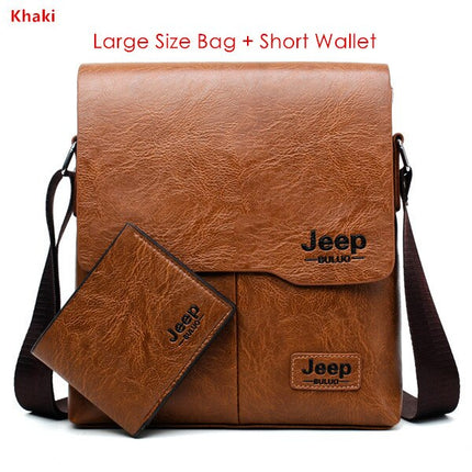 Men's Leather Messenger Bag with Phone Case - Wnkrs