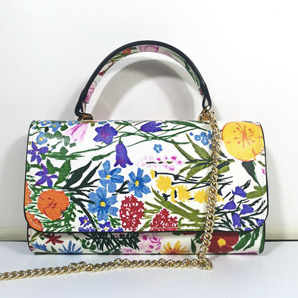 Colorful Printed Chain Mini Handbag - Wnkrs