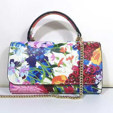Colorful Printed Chain Mini Handbag - Wnkrs