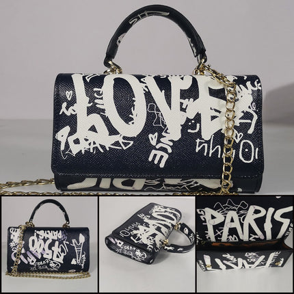 Colorful Printed Chain Mini Handbag - Wnkrs