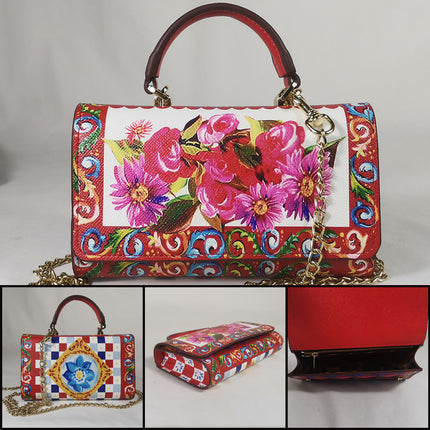 Colorful Printed Chain Mini Handbag - Wnkrs
