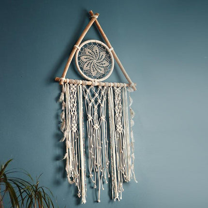 Macramé Cotton Woven Dream Catcher Wall Decoration - wnkrs