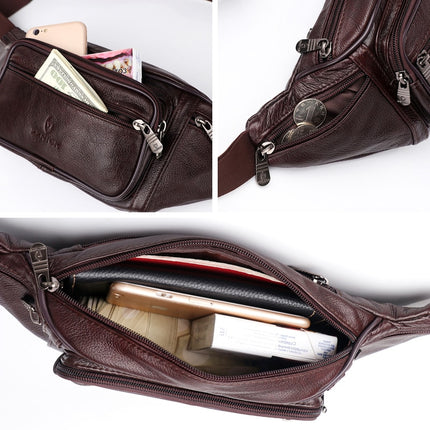 Genuine Leather Waist Bag - Wnkrs