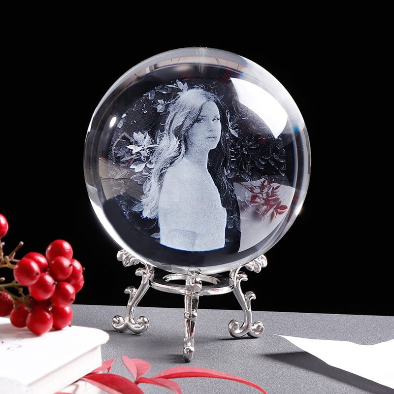 Personalized Crystal Photo Ball for Girlfriend