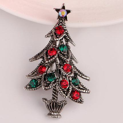 Vintage Style Christmas Tree Shaped Brooch - Wnkrs