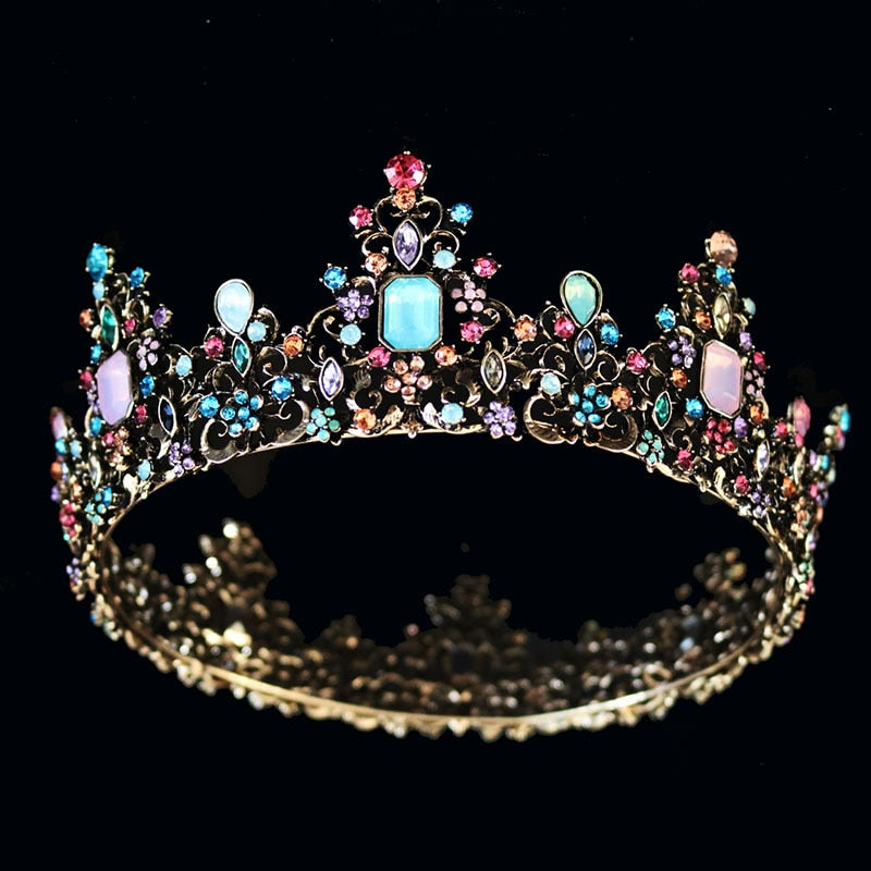 Baroque Crystal Tiara for Women