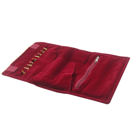 Folding Velvet Jewelry Organizer Roll - Wnkrs