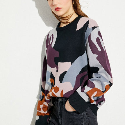 Women's Causal Patchwork Full Sleeved Jumper - Wnkrs