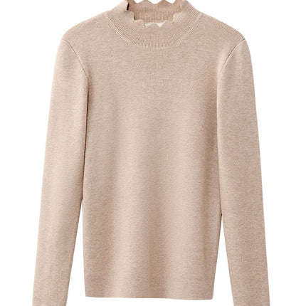 Solid Round Neck Jumper for Women - Wnkrs