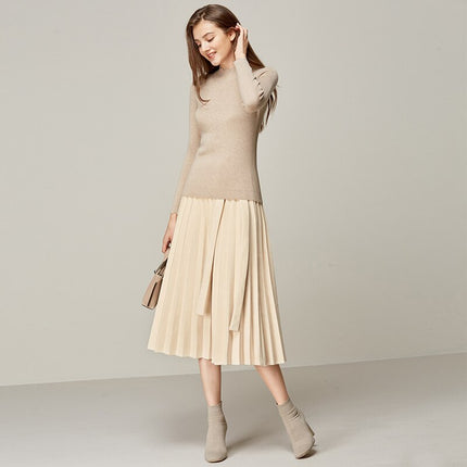 Solid Round Neck Jumper for Women - Wnkrs