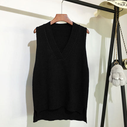 Women's V-Neck Knitted Vest - Wnkrs