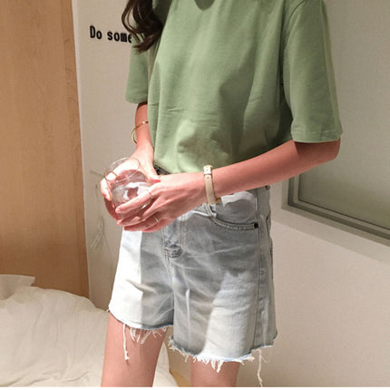 Women's Basic Solid Color T-Shirt - Wnkrs