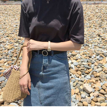 Women's Basic Solid Color T-Shirt - Wnkrs
