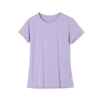 Elastic Plain Cotton T-Shirt for Women - Wnkrs