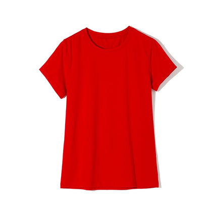 Elastic Plain Cotton T-Shirt for Women - Wnkrs