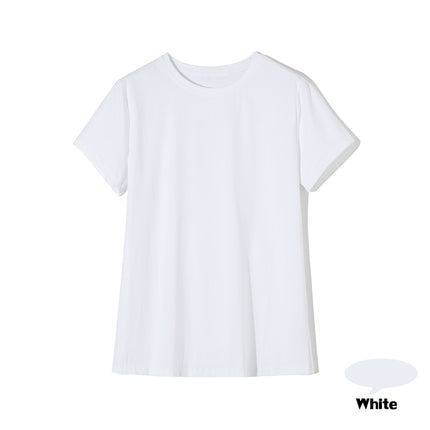Elastic Plain Cotton T-Shirt for Women - Wnkrs