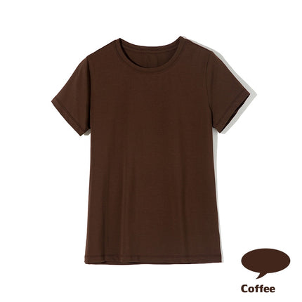 Elastic Plain Cotton T-Shirt for Women - Wnkrs