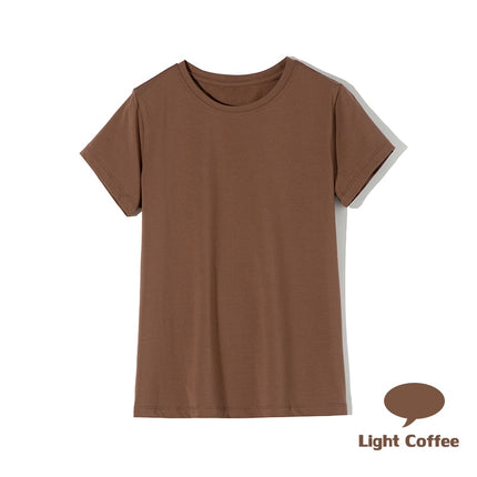 Elastic Plain Cotton T-Shirt for Women - Wnkrs