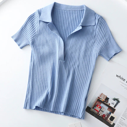 Women's Solid Color Short Sleeved Crop Top - Wnkrs