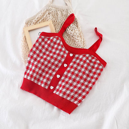 Women's Plaid Top with Buttons - Wnkrs