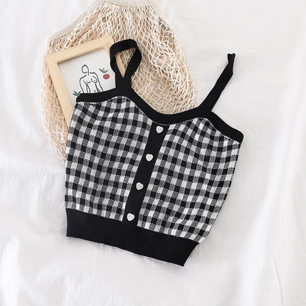 Women's Plaid Top with Buttons - Wnkrs