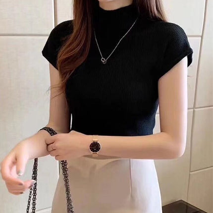 Women's Turtleneck Short Sleeved T-Shirt - Wnkrs