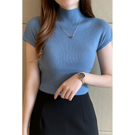 Women's Turtleneck Short Sleeved T-Shirt - Wnkrs