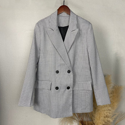 Women's Camel Color Double Breasted Blazer - Wnkrs