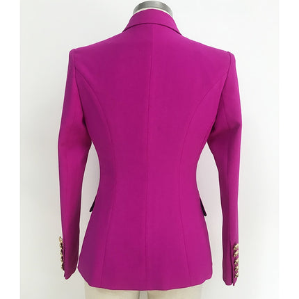 Button Women's Blazer in Pink Color - Wnkrs