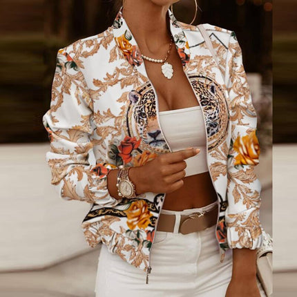 Women's Printed Bomber Jacket - Wnkrs
