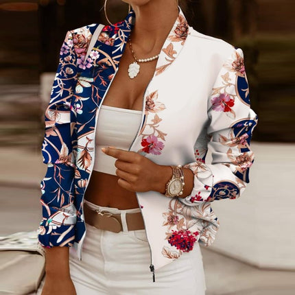 Women's Printed Bomber Jacket - Wnkrs