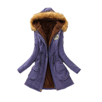 Women's Warm Fur Collar Parka - Wnkrs