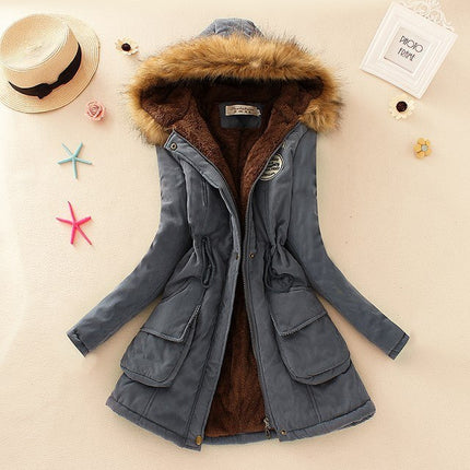 Women's Warm Fur Collar Parka - Wnkrs