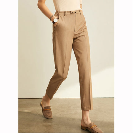 Women's Solid High Waist Trousers - Wnkrs