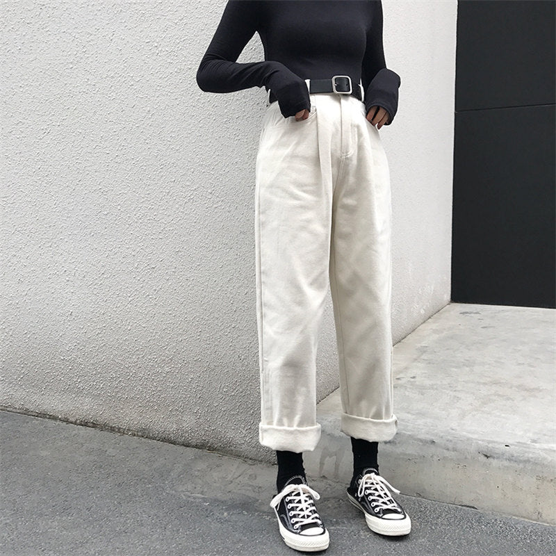 Women's Loose High Waisted Thin Pants