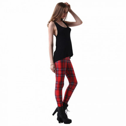 Cute Casual Plaid Elastic Women’s Leggings - Wnkrs